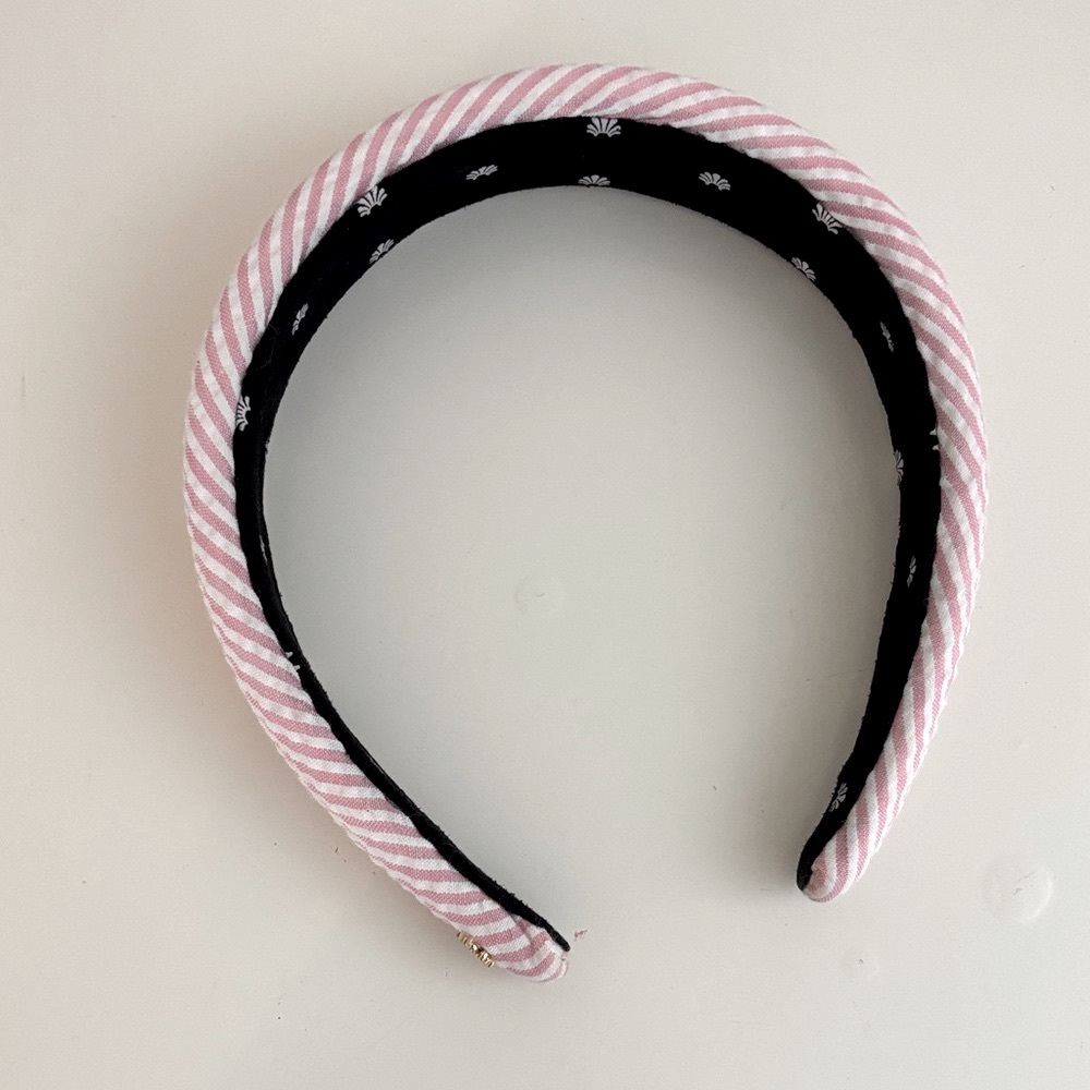 Pink and Black Striped Lele Headband